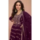 Vichitra Silk Sequins Work Pakistani Style Palazzo Salwar Suit In Purple - 10494194237