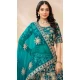 Rama Blue Art Silk Embroidered Designer Wear Lehenga Choli - 10497194248