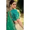 Multi Color Banarasi Silk Resham Work Wedding Wear Plus Size Lehenga Choli - 10500194266