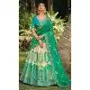 Multi Color Banarasi Silk Resham Work Wedding Wear Plus Size Lehenga Choli - 10500194266