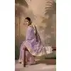 Lavender Silk Embroidered Designer Wear Plus Size Saree - 10527194464