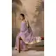 Lavender Silk Embroidered Designer Wear Saree - 10527194464