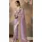 Lavender Silk Embroidered Designer Wear Saree - 10527194464