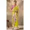 Lemon Yellow Silk Embroidered Designer Wear Saree - 10527194465