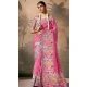 Pink Silk Embroidered Designer Wear Saree - 10527194467