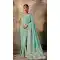 Rama Blue Silk Embroidered Designer Wear Saree - 10527194468