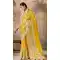 Yellow Silk Embroidered Designer Wear Saree - 10527194469