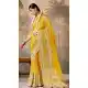 Yellow Silk Embroidered Designer Wear Saree - 10527194469