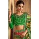 Multi Color Gaji Silk Sequins Work Traditional Lehenga Choli - 10528194474