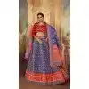 Blue Gaji Silk Sequins Work Traditional Plus Size Lehenga Choli - 10528194475