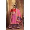 Pink Gaji Silk Sequins Work Traditional Plus Size Lehenga Choli - 10528194481
