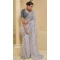 Grey Pure Soft Shine Resham Work Designer Wear Saree - 10530194501