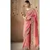 Pink Dola Silk Sequins Work Designer Wear Plus Size Saree - 10535194523