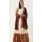 Off White Silk Woven Work Party Wear Lehenga Choli - 10553194606