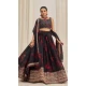 Black Organza Digital Printed Designer Wear Lehenga Choli - 10544194560