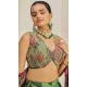 Light Green Organza Digital Printed Designer Wear Lehenga Choli - 10544194564