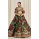 Light Green Organza Digital Printed Designer Wear Lehenga Choli - 10544194564