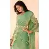 Sea Green Organza Resham Work Designer Wear Saree - 10545194569
