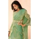Sea Green Organza Resham Work Designer Wear Saree - 10545194569