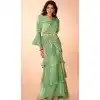 Sea Green Organza Resham Work Designer Wear Saree - 10545194569