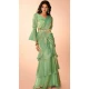 Sea Green Organza Resham Work Designer Wear Saree - 10545194569