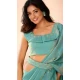 Mint Organza Resham Work Designer Wear Saree - 10545194570