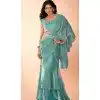Mint Organza Resham Work Designer Wear Saree - 10545194570