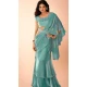 Mint Organza Resham Work Designer Wear Saree - 10545194570