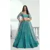 Rama Green Net Resham Work Party Wear Plus Size Lehenga Choli - 10546194572
