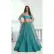 Rama Green Net Resham Work Party Wear Lehenga Choli - 10546194572