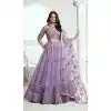 Lavender Net Resham Work Party Wear Plus Size Lehenga Choli - 10546194573