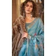 Sky Blue Softweave Digital Printed Party Wear Saree - 10566194650