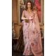 Soft Weave Digital Printed Party Wear Saree In Peach - 10566194653