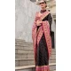 Black Soft Silk Printed Party Wear Saree - 10572194676