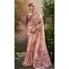 Tissue Silk Printed Party Wear Plus Size Saree In Pink - 10573194683