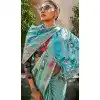 Tissue Silk Printed Party Wear Plus Size Saree In Sky Blue - 10573194685