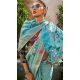 Tissue Silk Printed Party Wear Saree In Sky Blue - 10573194685