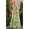 Tissue Silk Printed Party Wear Plus Size Saree In Pista Green - 10573194686