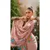 Tissue Silk Printed Party Wear Plus Size Saree In Peach - 10573194687
