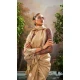Tissue Silk Printed Party Wear Saree In Beige - 10573194688