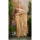 Tissue Silk Printed Party Wear Saree In Beige - 10573194688