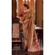 Brown Silk Digital Printed Party Wear Saree - 10575194697