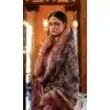 Grey Silk Digital Printed Party Wear Plus Size Saree - 10575194698
