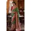 Green Silk Digital Printed Party Wear Plus Size Saree - 10575194700