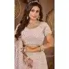 Plus Size Net Resham Work Wedding Wear Lehenga Choli In Baby Pink - 10576194706