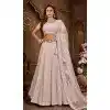 Plus Size Net Resham Work Wedding Wear Lehenga Choli In Baby Pink - 10576194706