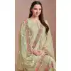 Chiffon Embroidered Party Wear Plus Size Salwar Suit In Pista Green - 10577194713