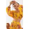 Yellow Chinon Digital Printed Party Wear Plus Size Lehenga Choli - 10579194720