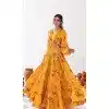 Yellow Chinon Digital Printed Party Wear Plus Size Lehenga Choli - 10579194720