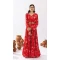 Red Chinon Digital Printed Party Wear Lehenga Choli - 10579194721